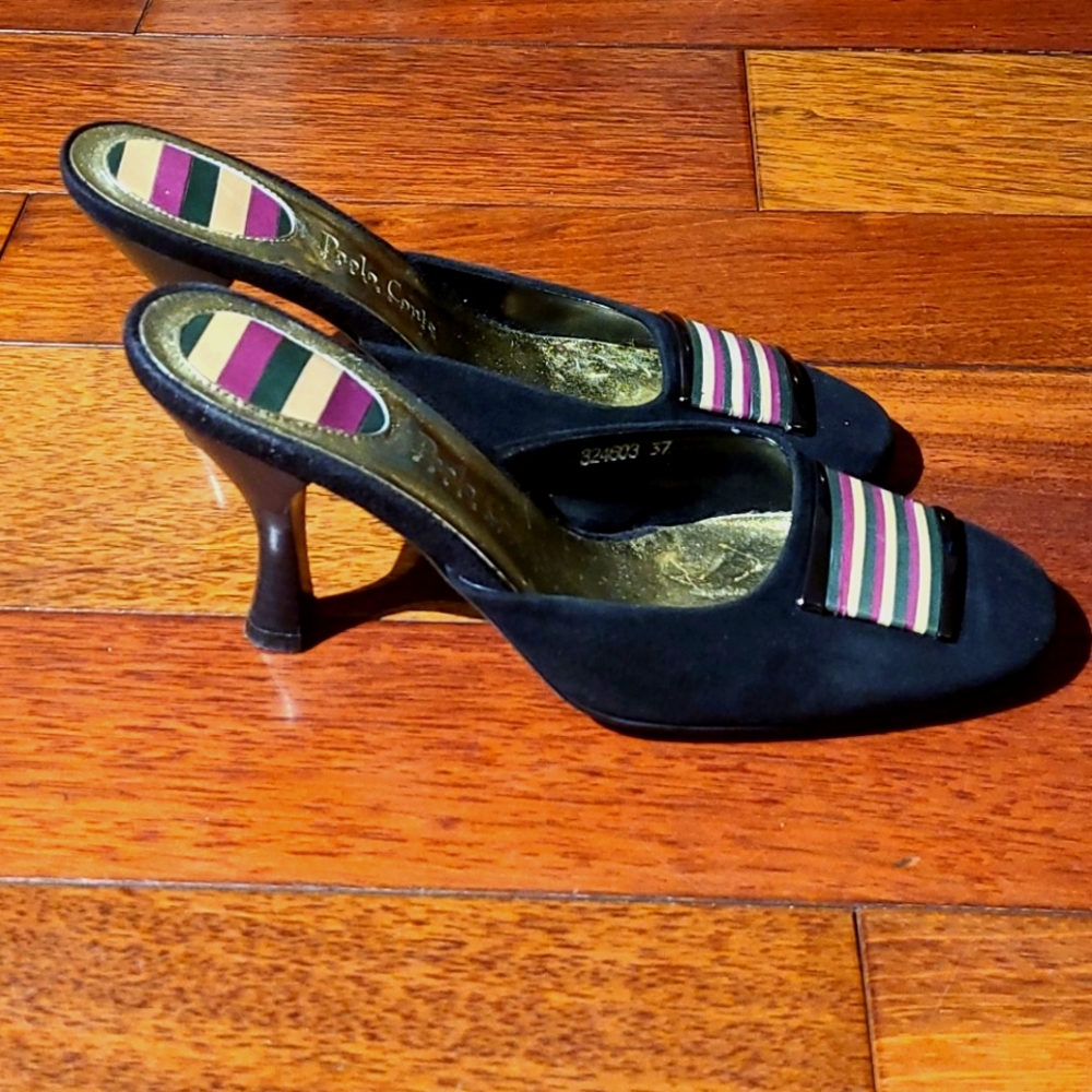 Retro Paolo Conte slip in heels